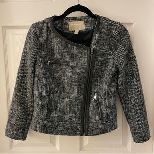 Banana Republic Moto Side Tweed Jacket | Gray